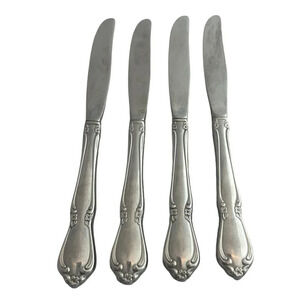 Oneidacraft Deluxe Stainless Flatware Set Chateau Floral Butter Knives Dining